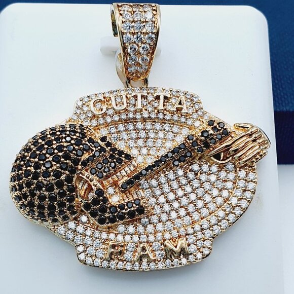 "14K Gold Plated Cubic Zircon Pendant, INUS1BR265 - Picture 7 of 8